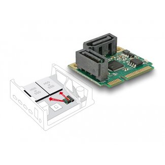 DeLOCK Delock Mini PCIe I/O PCIe half size 2 x SATA 6 Gb/s