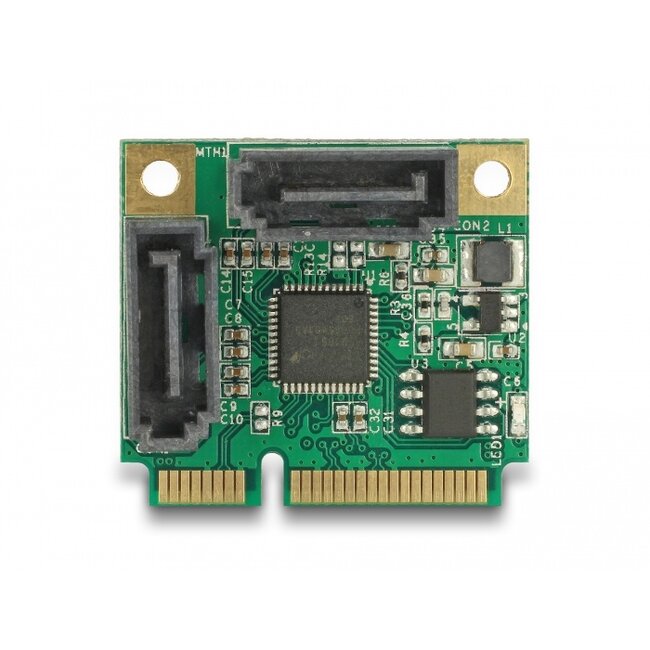 Delock Mini PCIe I/O PCIe half size 2 x SATA 6 Gb/s