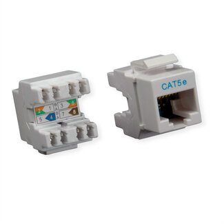 Roline ROLINE Cat.5e (Klasse D) Keystone, RJ45, niet afgeschermd, lichtgrijs