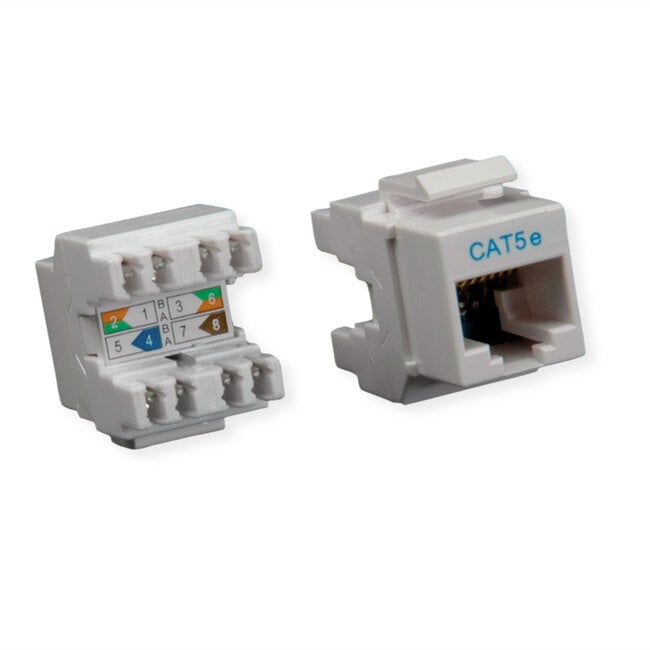 ROLINE Cat.5e (Klasse D) Keystone, RJ45, niet afgeschermd, lichtgrijs