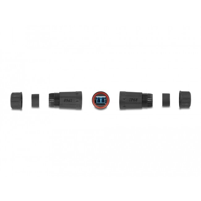 Delock Optical Fiber Cable Connector LC Duplex female to LC Duplex female UPC waterproof
