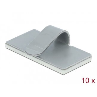 DeLOCK Delock Cable clamp self-adhesive steel 10 pieces
