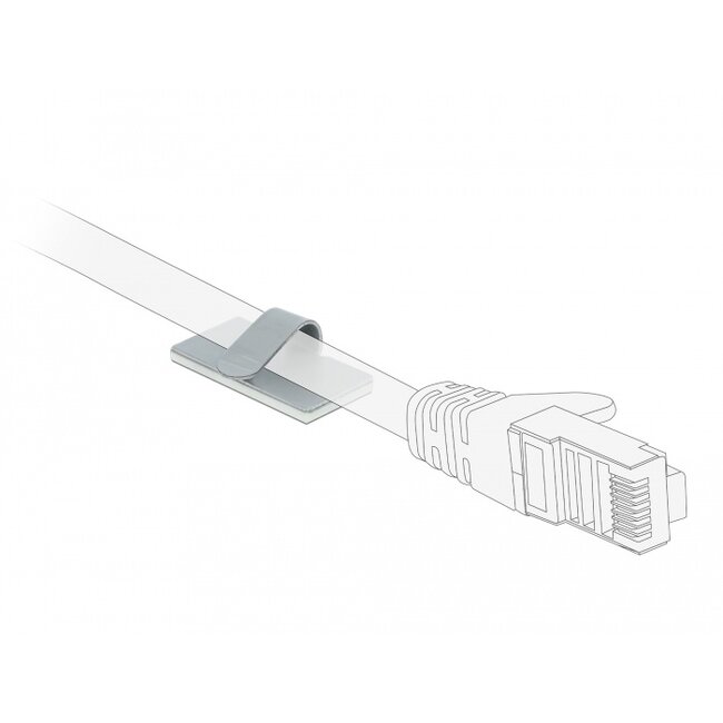 Delock Cable clamp self-adhesive steel 10 pieces
