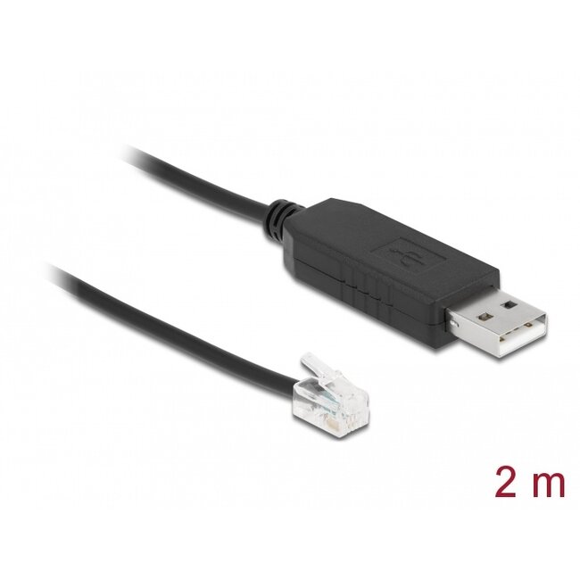 Delock Adapter cable USB Type-A to Serial RS-232 RJ10 with ESD protection Meade Autostar 2 m