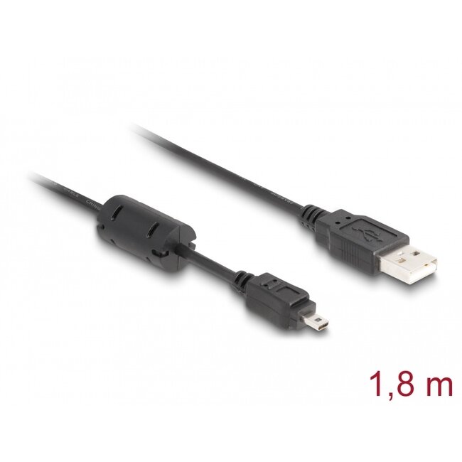 Delock Cable camera Nikon 8pin UC-E6 USB 1,80 m