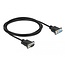 Delock Serial Cable RS-232 D-Sub9 male to female with narrow plug housing 2 m