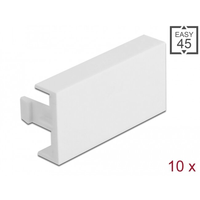 Delock Easy 45 Module Cover Plate 45 x 22.5 mm 10 pieces white