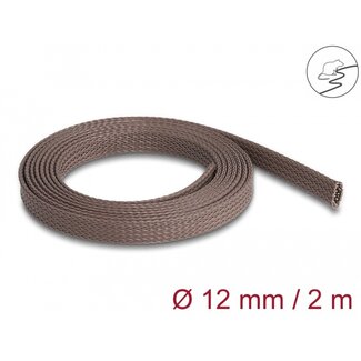 DeLOCK Delock Braided Sleeve rodent resistant stretchable 2 m x 12 mm brown