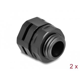 DeLOCK Delock Ventilation Plug M12 black 2 pcs