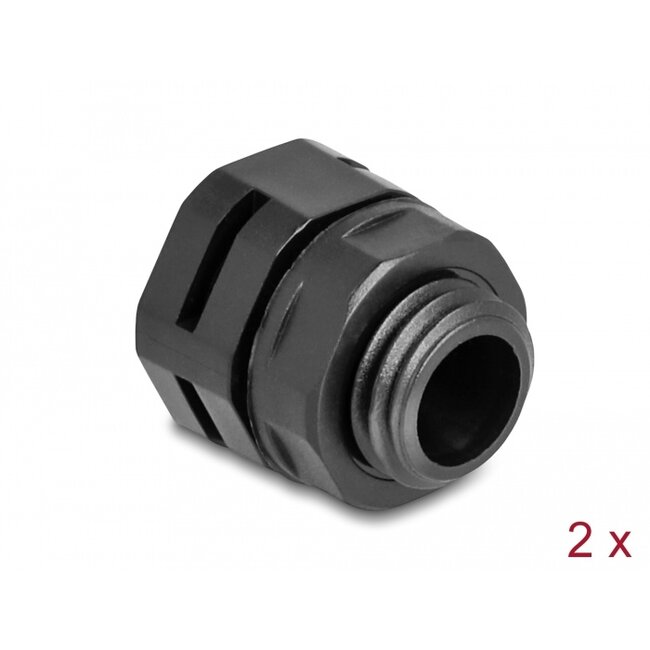 Delock Ventilation Plug M12 black 2 pcs