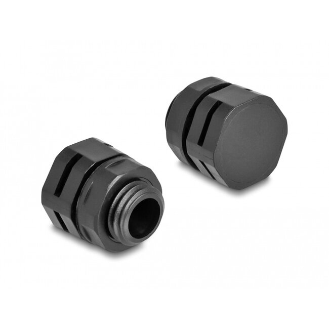 Delock Ventilation Plug M12 black 2 pcs