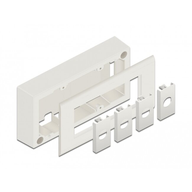 Delock Surface-mounted Housing for Easy 45 Modules 152 x 82 mm, white