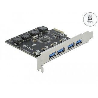 DeLOCK Delock PCI Express x1 Card to 4 x external USB Type-A female SuperSpeed USB (USB 3.2 Gen 1)