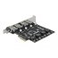 Delock PCI Express x1 Card to 4 x external USB Type-A female SuperSpeed USB (USB 3.2 Gen 1)
