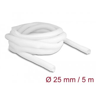 DeLOCK Delock Braided Sleeve self-closing 5 m x 25 mm white