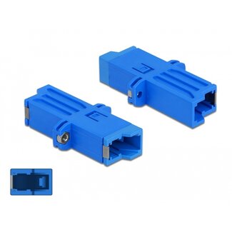 DeLOCK Delock Optic Fiber Coupler E2000 Simplex female to Simplex female Single-mode blue
