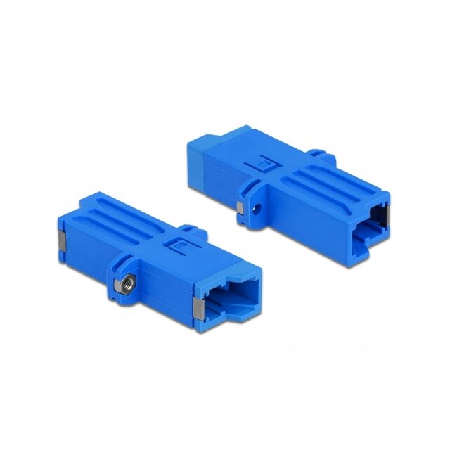 Delock Optic Fiber Coupler E2000 Simplex female to Simplex female Single-mode blue