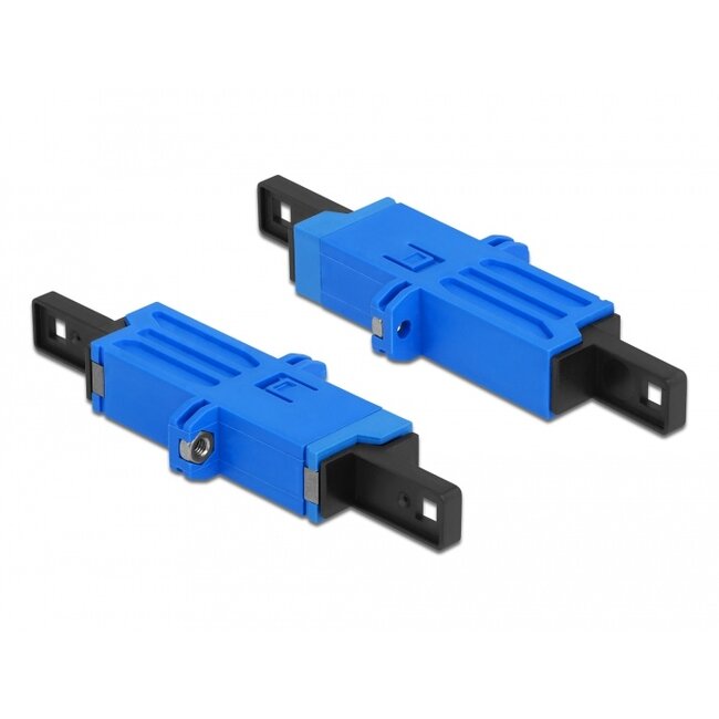 Delock Optic Fiber Coupler E2000 Simplex female to Simplex female Single-mode blue