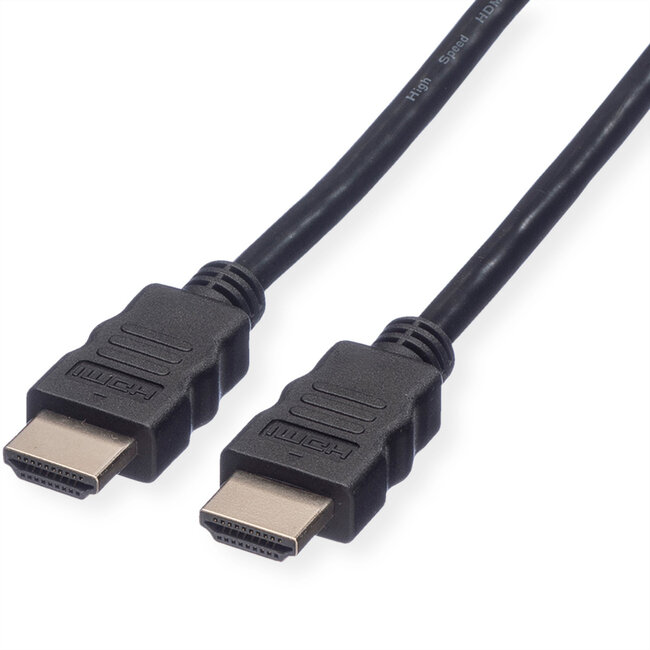 ROLINE HDMI High Speed kabel met Ethernet M-M, zwart, 5 m