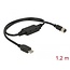 Navilock Connection Cable M8 female serial waterproof > USB Type-C™ 2.0 male 1.2 m