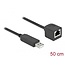 Delock Serial Connection Cable with FTDI chipset, USB 2.0 Type-A male to RS-232 RJ45 female 50 cm black