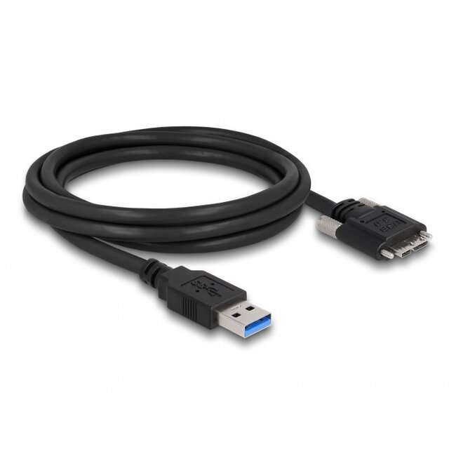 Delock Cable USB 3.0 Type-A male to Type Micro-B male with screws 2 m