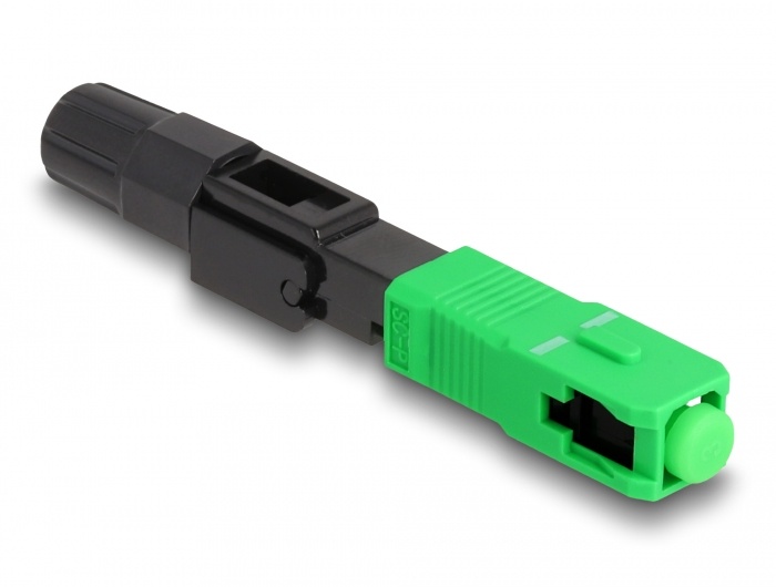 Delock Optical fiber quick connector SC Simplex plug APC field-assembly |