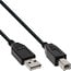 InLine® USB 2.0 kabel, zwart, AM/BM, 3m