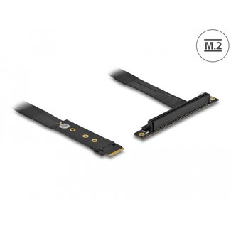 DeLOCK Delock M.2 Key M to PCIe x16 NVMe Adapter angled with 20 cm cable
