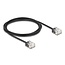 Delock RJ45 Network Cable Cat.6 UTP Ultra Slim 2 m black with short plugs