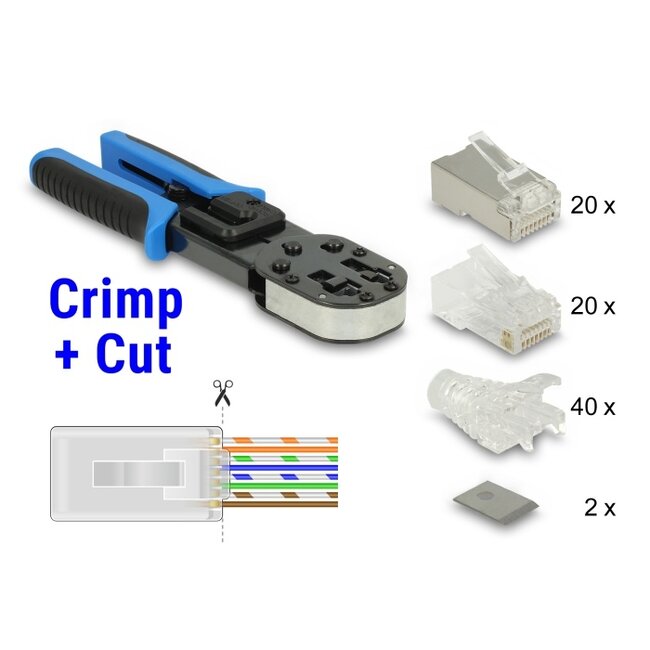 Delock RJ45 Crimp+Cut Toolkit