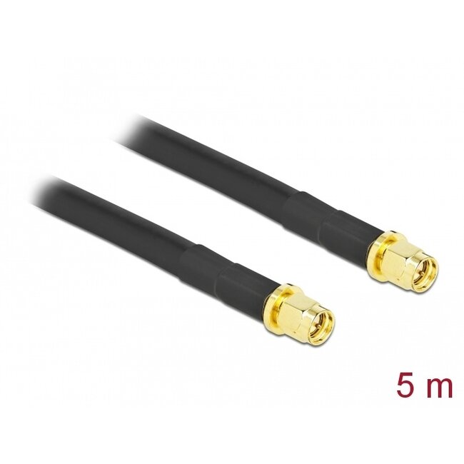 Delock Antenna Cable SMA plug to SMA plug LMR/CFD300 5 m low loss