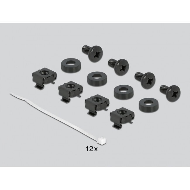 Delock 19″ Cable Management Brush Strip with Cable Support Plate 1U black