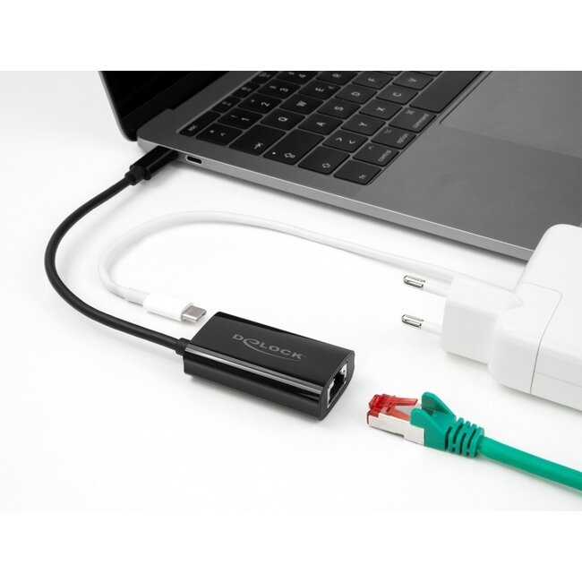 Delock USB Type-C™ Adapter to Gigabit LAN with Power Delivery 100 watt