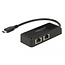 Delock Adapter SuperSpeed USB (USB 3.1 Gen 1) with USB Type-C™ male > 2 x Gigabit LAN 10/100/1000 Mbps