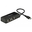 Delock Adapter SuperSpeed USB (USB 3.1 Gen 1) with USB Type-C™ male > 2 x Gigabit LAN 10/100/1000 Mbps