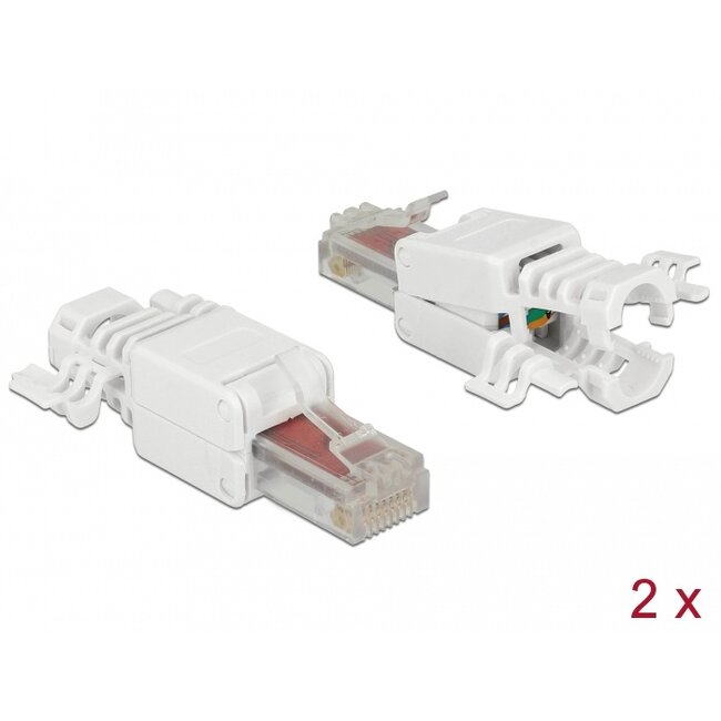 Delock RJ45 plug Cat.6 UTP toolfree 2 pieces