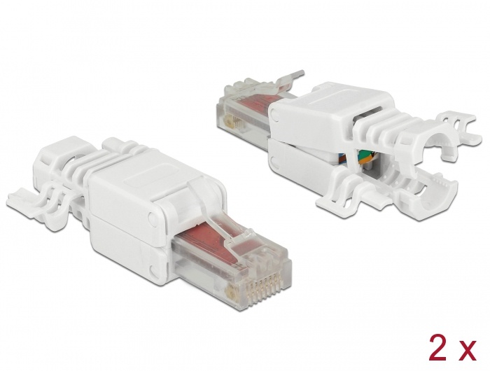 DeLOCK RJ45 plug Cat.6 UTP toolfree stekker 2 stuks
