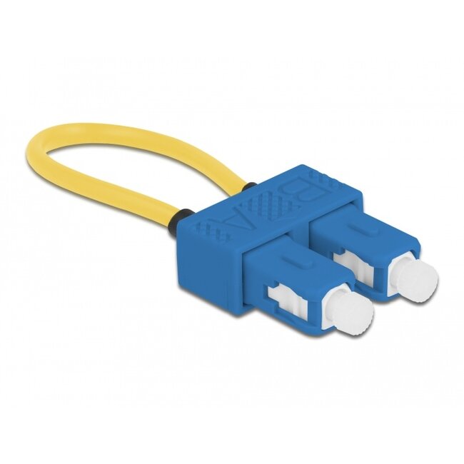Delock Optical Fiber loopback Adapter SC / UPC singlemode blue