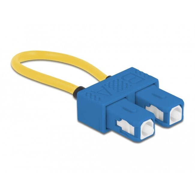 Delock Optical Fiber loopback Adapter SC / UPC singlemode blue