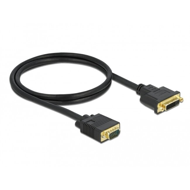 Delock Cable DVI 24+5 female to VGA male 1 m