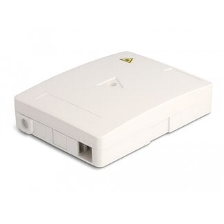 DeLOCK Delock Optical Fiber Connection Box for wall mounting for 2 x SC Simplex or LC Duplex white