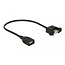 Delock Cable USB 2.0 Type-A female > USB 2.0 Type-A female panel-mount 0.25 m