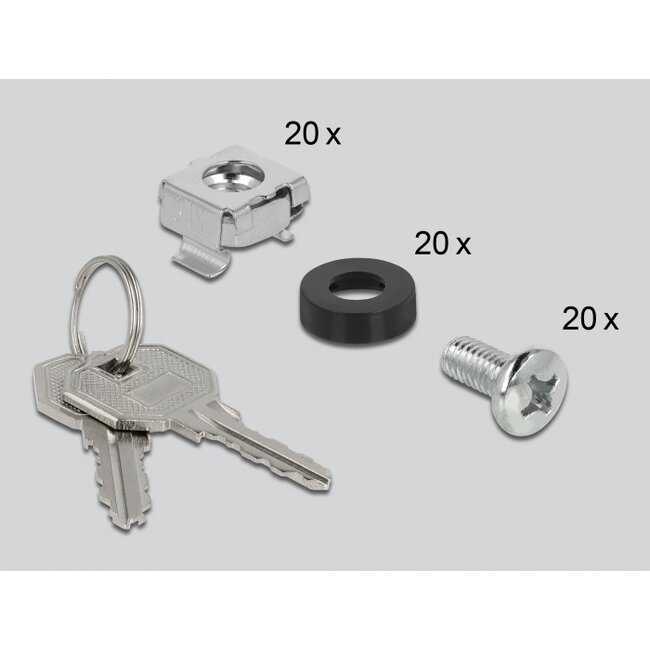 Delock 10″ Network Cabinet with glass door 4U black