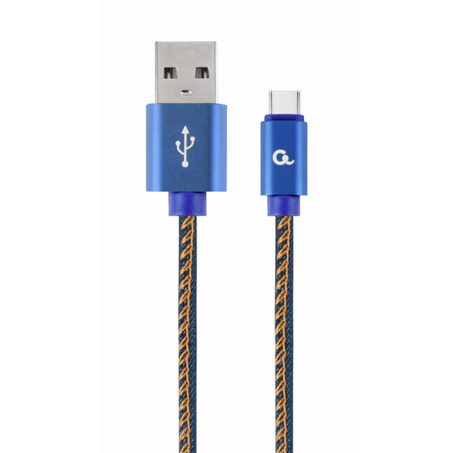 USB-C kabel Denim Blue Jeans 1 meter