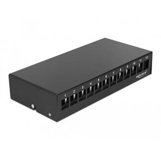 DeLOCK Delock Keystone Patch Panel 12 Port black