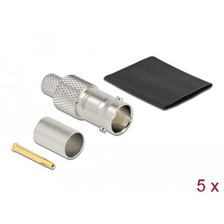 DeLOCK Delock BNC jack for crimping RG-6 with matching shrink tube