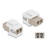 Delock Keystone Module LC Duplex female to LC Duplex female beige / white