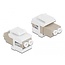 Delock Keystone Module LC Duplex female to LC Duplex female beige / white