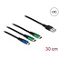 Delock USB Charging Cable 3 in 1 Type-A to Micro USB / 2 x USB Type-C™ 30 cm